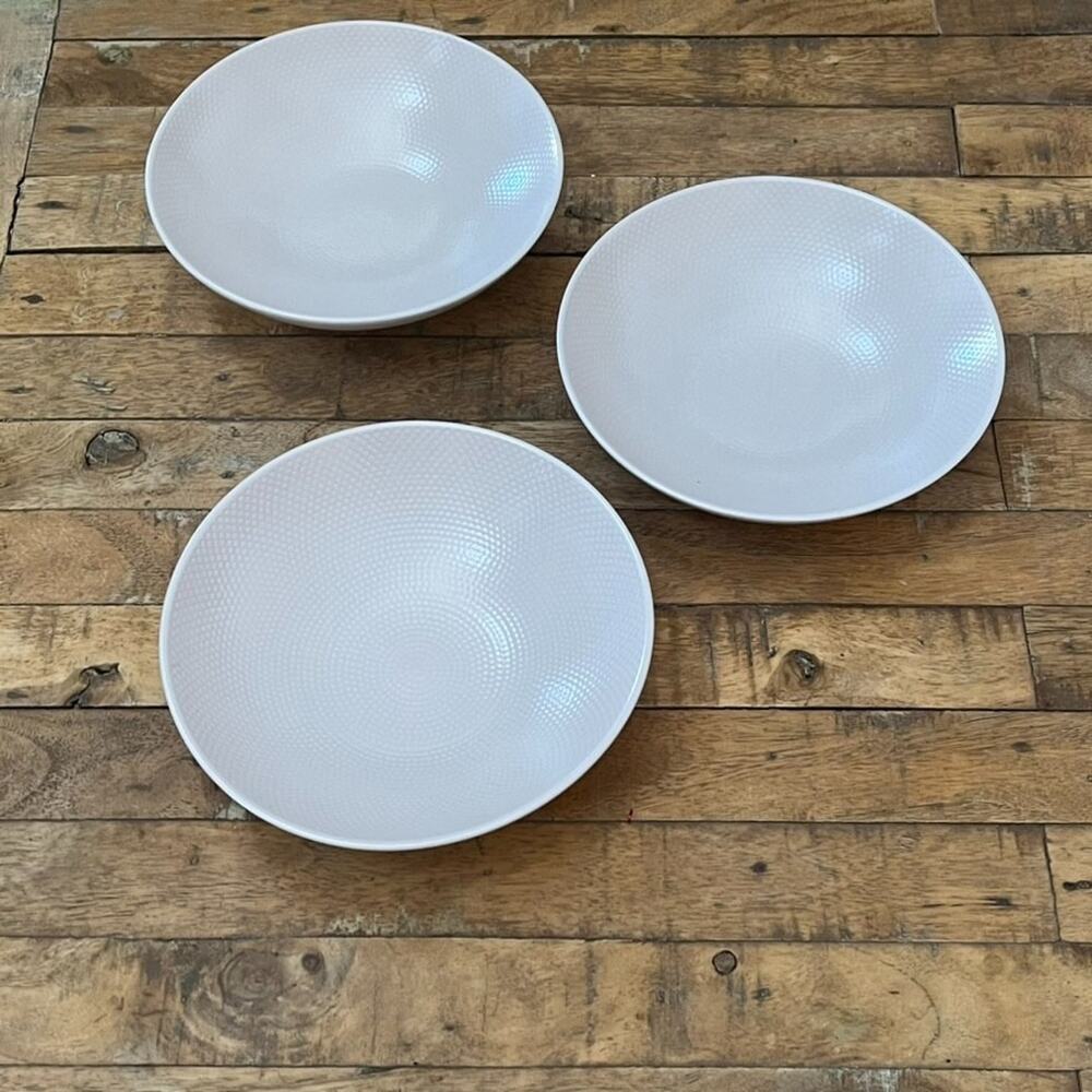 Fortessa Neil Lane Trilliant Soft Pink Stoneware Bowls 7.5 in Set of 3